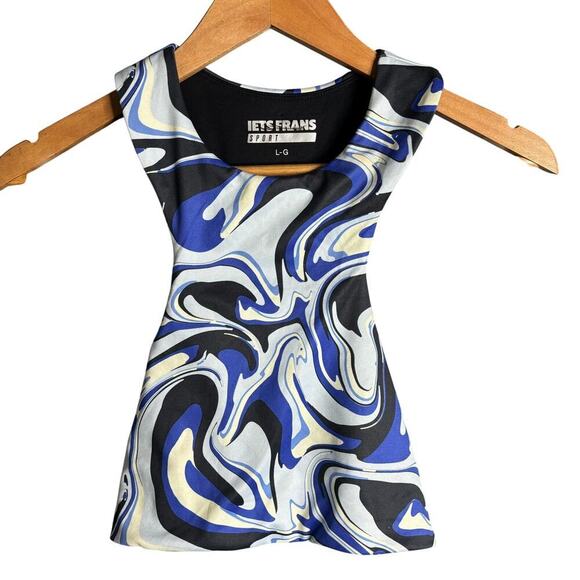 Urban Outfitters iets frans Sport Megan Medium Support Bra Blue Size L NWT - Picture 1 of 2